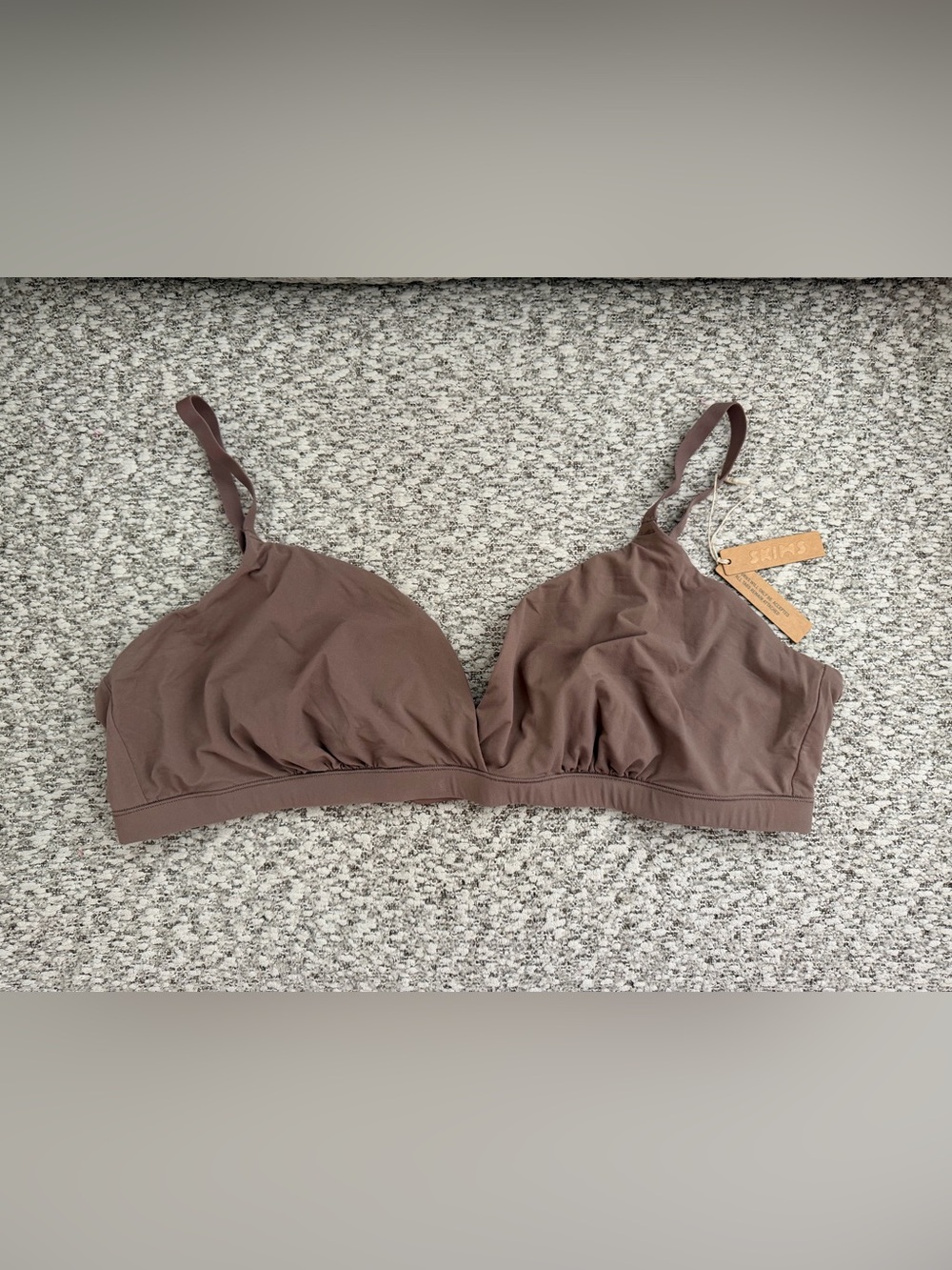 Skims Fits Everybody Triangle Bralette in Umber - 4X